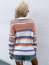 'Eulalie' Striped Pullover Knit Sweater - Celes Fashion